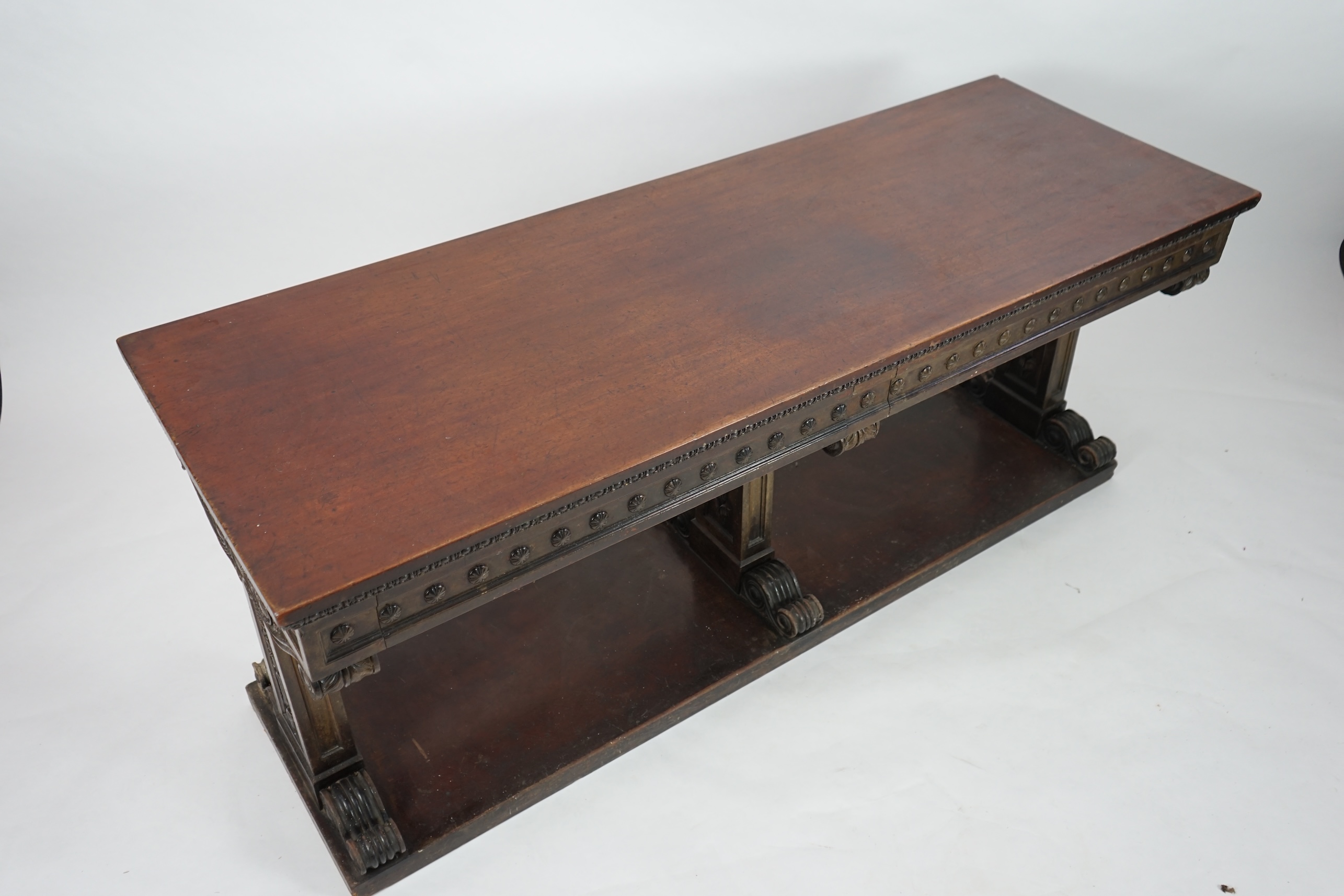 A Victorian Adam revival mahogany centre table